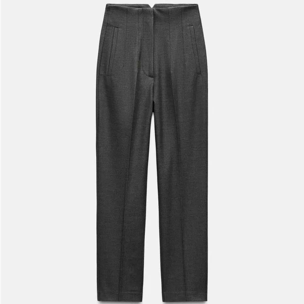 Zara Grey High Waisted Pants